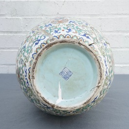 A Chinese doucai baijixiang vase, Qianlong mark, 20th C.