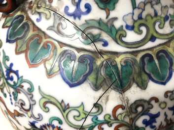 A Chinese doucai baijixiang vase, Qianlong mark, 20th C.