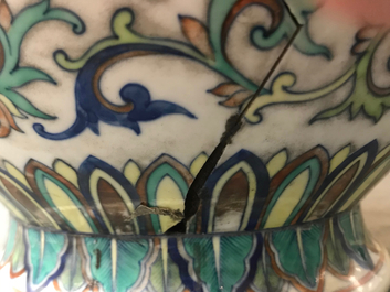 A Chinese doucai baijixiang vase, Qianlong mark, 20th C.