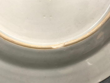 A pair of fine Chinese famille rose rooster plates, Yongzheng