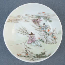 Un bol et une coupe en porcelaine de Chine famille rose, 19/20&egrave;me