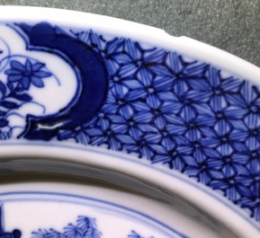 Un bel ensemble en porcelaine de Chine bleu et blanc, Kangxi et apr&egrave;s