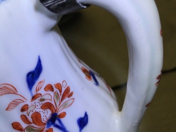 A Chinese Imari-style covered jug with French silver mounts, Qianlong