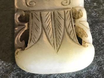 Nine various Chinese jade carvings, 20th C.