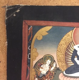 Een grote mandala thangka, Tibet of Nepal, 19/20e eeuw