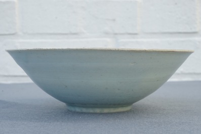 A Chinese incised qingbai bowl with underglaze floral design, Song or Ming