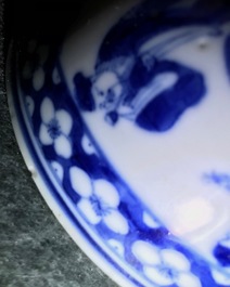 Un bel ensemble en porcelaine de Chine bleu et blanc, Kangxi et apr&egrave;s