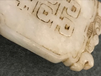 Nine various Chinese jade carvings, 20th C.