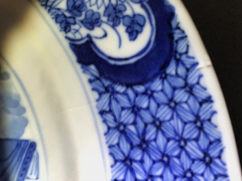 Un bel ensemble en porcelaine de Chine bleu et blanc, Kangxi et apr&egrave;s