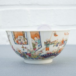 Un bol et une coupe en porcelaine de Chine famille rose, 19/20&egrave;me