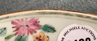A Chinese famille rose mythological plate with Apollo and Daphne, Yongzheng