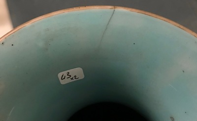 Two Chinese famille rose vases with immortals, 19/20th C.