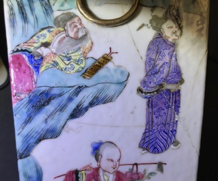 A small collection of Chinese famille rose and qianjiang cai wares, 19/20th C.
