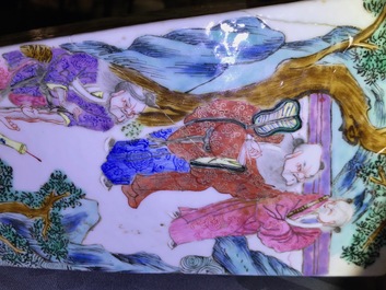 A small collection of Chinese famille rose and qianjiang cai wares, 19/20th C.