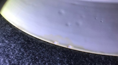 A Chinese blue and white 'Pompadour' dish, Qianlong