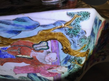 A small collection of Chinese famille rose and qianjiang cai wares, 19/20th C.