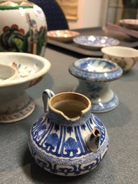 A varied collection of Chinese porcelain, Kangxi and later