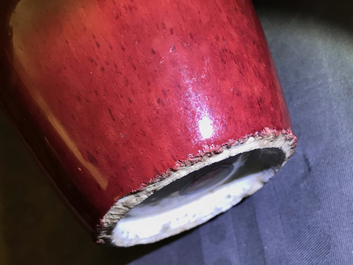 Two Chinese oxblood-glazed vases, 19th C.