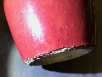 Two Chinese oxblood-glazed vases, 19th C.