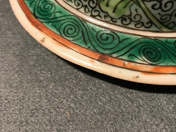 Two Chinese famille rose and verte vases, 19/20th C.