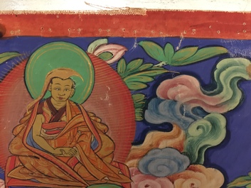 Un thangka figurant l'arbre de refuge, Tibet ou N&eacute;pal, 19/20&egrave;me