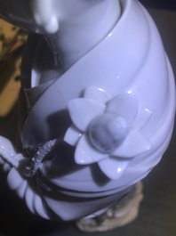 Un mod&egrave;le d'une Guanyin en porcelaine blanc de Chine de Dehua, 18&egrave;me