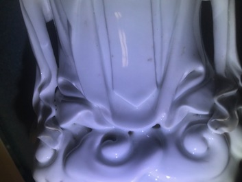 Un mod&egrave;le d'une Guanyin en porcelaine blanc de Chine de Dehua, 18&egrave;me