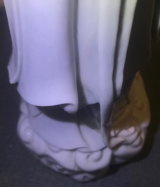 Un mod&egrave;le d'une Guanyin en porcelaine blanc de Chine de Dehua, 18&egrave;me