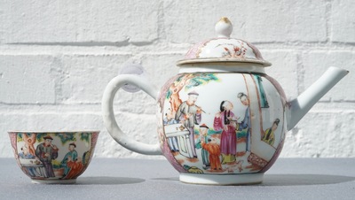 A Chinese famille rose mandarin tea service, Qianlong