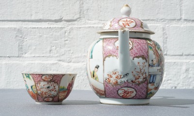 A Chinese famille rose mandarin tea service, Qianlong