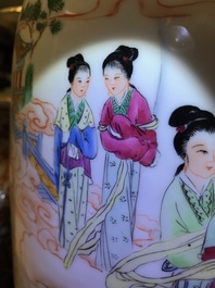 Three Chinese famille rose vases, Republic, 20th C.