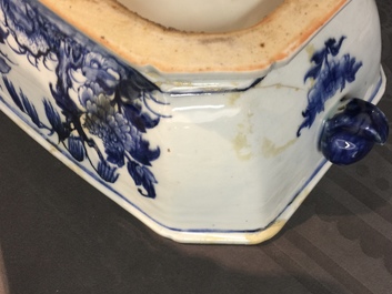 A varied selection of Chinese blue and white and famille rosewares, 18th C.