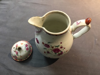 A varied selection of Chinese blue and white and famille rosewares, 18th C.