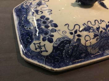 A varied selection of Chinese blue and white and famille rosewares, 18th C.