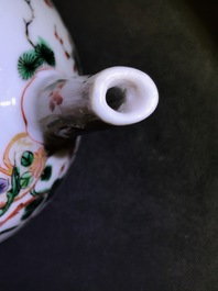 A Chinese famille verte 'Phoenix' teapot and cover, Kangxi