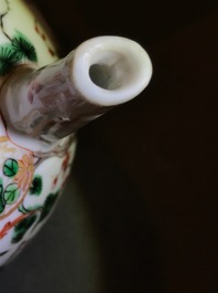 A Chinese famille verte 'Phoenix' teapot and cover, Kangxi