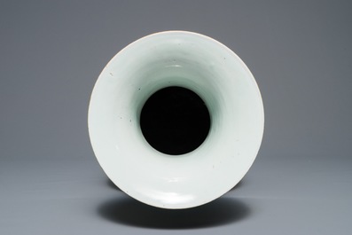 A Chinese famille rose 'Immortals' vase, 19/20th C.