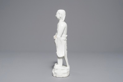 Een Chinese Dehua blanc de Chine figuur van 'Adam', Kangxi