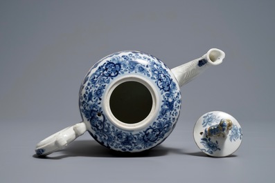 A large Chinese famille rose 'mandarin' teapot and cover, Qianlong