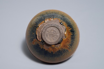 A Chinese silver-mounted Jian 'hare's fur' bowl, Song