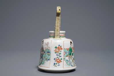 A fine Chinese famille verte teapot and cover, Kangxi