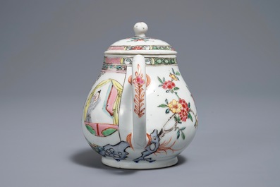 Une th&eacute;i&egrave;re couverte en porcelaine de Chine famille rose, Yongzheng