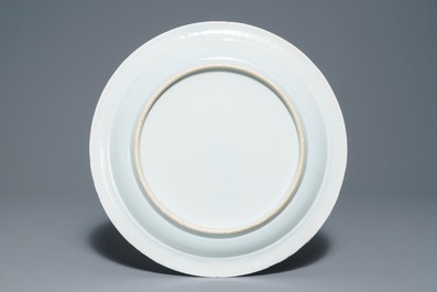 A Chinese blue and white 'Bacchus' dish, Kangxi