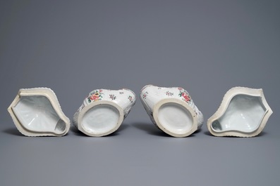 A pair of Chinese neoclassical famille rose tureens on stands, Qianlong