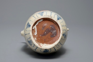 A Vietnamese blue, white and red ewer, Hoi An Hoard, 15th C.