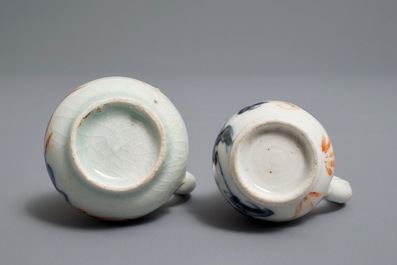 A pair of Japanese Imari miniature jugs, Edo, 18th C.