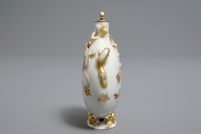 A Chinese iron red and gilt snuff bottle, Yongzheng/Qianlong