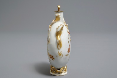 A Chinese iron red and gilt snuff bottle, Yongzheng/Qianlong
