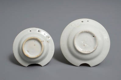 Two Japanese Imari miniature shaving bowls, Edo, 18th C.