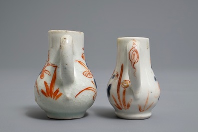 A pair of Japanese Imari miniature jugs, Edo, 18th C.
